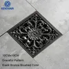 10x10 cm in ottone nere pavimento di vernice drenaggio bagno cucina cucina doccia a pavimento quadrato scarica scaricata scarica sanitaria
