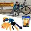 Fahrradkettenreiniger Berg Road Bike Waschwerkzeugset Scrubber Pinsel Radspeicher Reinigungskit Reparaturwerkzeuge Fahrradzubehör Accessoires