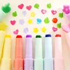 HAILE 6PC KAWAII CANDY COLOR GIOLLIGHTERS INKSTAMPPENクリエイティブマーカーペン学生子供