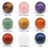1 st naturlig kristall rund bollenergi reiki helande stenar 16/18/20mm mini prydnad klar kvartspärlor gåva för hemssamling