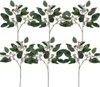 6 pcs fausses graines d'eucalyptus à feuilles artificielles verdure artificielle tiges de printemps verts artificiels pour arrangements floraux5822465