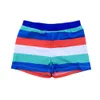 Novos troncos de menino de verão para natação colorida listrada maiô listrada infantil shorts de natação meninos de praia roupas de banho de praia