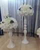 50 cm / 20 "Bougettes en métal blanc Bougeoir Cougette de mariage Central Centor Event Road Flow Flower Stands Rack Vase Home Vase 10 PCS / Lot