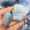 Arts et artisanat Natural Aquamarine Quartz Crystal Rough Stone Rock Gemstone Guérison Stones Mineraux pour bijoux Making3312215 Drop D Dhot5