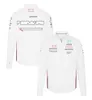 2024 Nouvelles chemises F1 Formule 1 Fashion Fashion Long Manche à manches longues Spring Automne Fit White White Casual Shirt bouton-bas