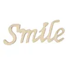 Nieuwe letter Word houten hangende bord muur sticker sticker sticker room home decor ornament hoop/smile/welkom/liefde/droom/lach/familie