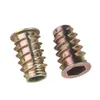 100-1000pcs M4 m5 m6 m8 m10 Zinc Alloy Thread For Wood Insert Nut Flanged Hex Drive Head Furniture Nuts