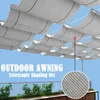 GrayTelescopic Sunshade Net Pergola Terrace Sun Canopy Infällbar pool Sun Shade Sail Outdoor Awisning