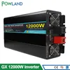 Güç İnverter 8000W 12000W 12V 24V 48V - AC 220V Saf Sinüs Dalga Güneşi Güç İnvertör Transformatör Voltaj Frekans Dönüştürücü