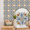 Spaanse stijl aquarel florale tegels muursticker keuken backsplash garderobe badkamer peel stick waterdichte kunst wandstickers