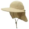 Utfly män bredbörd nackskydd solhatt sommar polyester quickdrrying utomhus berg fiske rid hink hat240410