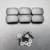 10Sets/60Pcs Ebony Guitar Tuning Pegs Tuners Machine Heads Replacement Buttons Knobs Handle Black