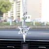 Crystal Snowflake Meteor Hammer Star Car suspendu à la vue arrière Pendante Créative Car Accessoires de Noël