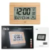 Fanju Digital Wall Clock LCD多数の時間時間温度カレンダーアラームテーブルデスク時計現代のデザインオフィスの家の装飾