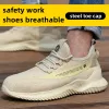 Laarzen beschermen laarzen veiligheidsschoenen mannen sport industrieel eu stalen teen rubber zool anti gladde stabilis veilig veilig mannelijk werk sneaker
