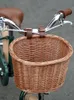 Bicycle Basket Wicker Children Bicycle Storage Scooter Handle Bar Carrier Bicycle Basket Front Bag Rear Cycling Hanging Panniers