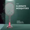 Electric Mosquito Swatter 2 Läges 1200mAh USB uppladdningsbart hemfluga Bug Zapper Racket Inserts Killer Pest Control Products