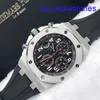 AP Ruch WISP WATK Royal Oak Offshore Series 42 mm kalendarz Red Devil Wampir Automatyczne mechaniczne zegarek mechaniczny Stal 26470st.oo.a101cr.01 Black Disc