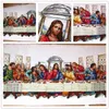 The Last Supper 3 Mönster Cross Stitch Kits Tryckt tygbroderi Set 11ct 14ct DIY Handgjorda juldekorationer för hemmet