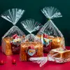 Lbsisi Leben 50pcs/Los Weihnachten transparente Brotplastiktüten handgefertigtes Keks Candy Cookies Party Geschenk Hochzeitsverpackung