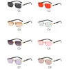 Lunettes de soleil carrées sans bordure rectangle Fashion Femmes populaires Men des hommes de petites verres de soleil pour mâle mâle voyage Cavallo Bianco CB