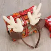 Pannband ren jul gevir gevir hår för barn Xmas pannband hjortar hoops huvudbonad huvudöron festdekor vuxna älg