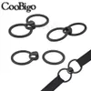 12pcs Plastique O Ring Front Clip Bra Holders Backle Black Safety Lock Buckles pour lingerie Sous-vêtements Accessoires de bricolage 11 mm 14 mm