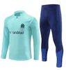 24 -25 enfants de football pour enfants Milik Payet Marseille survivent 23 Suit de formation Fottball Veste Maillot de Foot Olympique Om Tracksuit Football Jogging S / 2XL