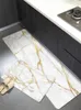 BestPro Leather Kitchen Mat Home Oilproof PVC DOOR MAT NONLIP MARBLE PATTRAL PATTERN FOOT MAT MATSラグリビングルームキッチンベッドルーム