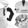 Кофеварка Moka Pot Aluminum stovetop Espresso Maker Классический итальянский кубинский кофейный кофейный капучино капучино серебряный черный красный цвет