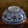 Tigela de cerâmica azul e branco porcelana japonesa china dina uterias domésticas de cozinha