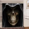 Douchegordijn schedel waterdichte polyester stof gotisch liefde badkamer gordijn Halloween krijgen naakte sexy vrouw home decor cortinas