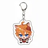 Impact Chibi Keychain Xiao Tartaglia Zhongli Ganyu Hutao Diluc Yanfei Razor Game Акриловые подвесные аксессуары фанаты подарка