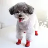 4pcs Puppy Boots Snow Sticker Sticker Ferme Chaussures Pet Chaussures résistantes à l'eau Chaussures d'hiver pour chien de dérapage