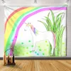 Rainbow Unicorn Tapestry Mur suspendu Bohemian Beach Mat polyester mince couverture de châle Yoga Pad la maison Décoration