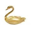 Tea Trays Metal Swan Shape Fruits Serving Tray Cookie Storage Bowl Candy Dish Party Snacks Plate For Buffet Wedding Home Desk Decor