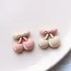 10-30pcs Nouveau café rose appartement arrière résine femmes enfants en épingle à cheveux artisanat matériaux kawaii cerise bowknot ours arts patch