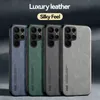 Étui en cuir en peau de mouton de luxe pour Samsung Galaxy S24 Ultra S23 S21 S20 Fe S22 Plus Note 20 Ultra Skin Feed Doamofrof