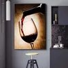 Retro Pouring Red Wine & Red Wine Glass Art Posters Canvas Painting Wall Print Pictures Bar Restaurant Kitchen Dining Home Decor