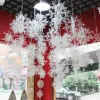 30pcs décorations de Noël blanc artificiel flocon de neige en plastique blanc faux flocon de flocon de Noël ornement du Nouvel An 2022 décor