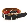 Pet Dog Cat Id Collar Golar Grátis Gravura de Coz Couro genuíno de couro Diy Tag Diy Nome personalizado Número de filhote de cachorro colarinho personalizado