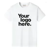 Camisetas femininas projetam seu logotipo unissex diy impressão padrão camiseta camiseta de algodão camise