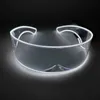 LED RAVE TOY DISCO LED Lysande glasögon LED -glasögon El Wire Neon Light Up Visor Eyeglasses Bar Party Eyeware för Halloween Christmas Parties 240410