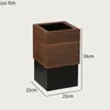 Garbage en bois simples Can Kitchen Trash Can Crealing Rectangular Waste Basket Nethet Tools Bathroom Trash Bacs Accessories Home