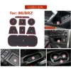 Zunduo Anti-Slip Gate Slot Cup Cate для Toyota 86 для Subaru Brz Rubber Door Groove Mats Автомобильные аксессуары.