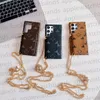 Wallet Phone Case Designer iPhone-fodral för Apple iPhone 15 14 Pro Max 13 12 11 X XR XS Max 15 Plus Samsung Galaxy S24 Ultra S23 Plus S22 S21 Case Card Holder Cross-body Chains