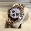 AAA luxueuze modestijl mannen drie ogen kijken 40 mm mechanisch vol roestvrij staal automatisch 2813 beweging sport horloges heren polshorloges cadeau