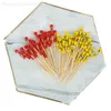 Vorken 100 stks bamboe dubbele kraal fruit vuurwerk tandenstoker dessert cocktail bord bruiloft decor