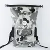 22L PVC Bolsa seca à prova d'água PVC Bolsa de passeio dobrável ao ar livre Backpack de camuflagem de rafting rio Ocean Ocean Backpack XA114Y