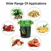 Breathable Potato Grow Container Bag With Flap Planter Pot With Handles Harvest Window For Potatoes Onions Carrots Tomatoes